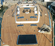 nuova coperta in teak su Nauta 65