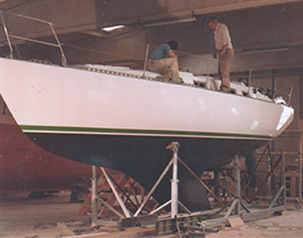 costruzione barche a vela - foto storica